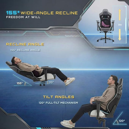 TTRACING Jujutsu Kaisen Toji Gaming Chair with 440lb Capacity | Durable PU leather & steel base, ideal for home office or study. Features 4D armrests and 155° recline to relieve fatigue.