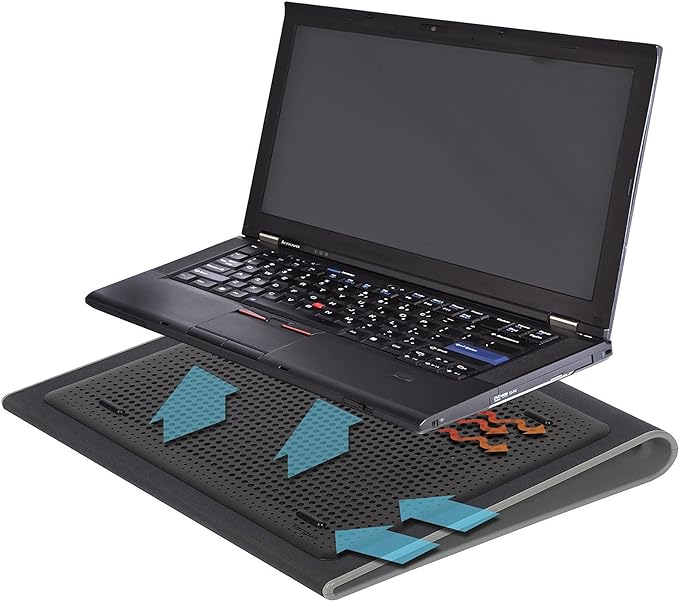 Targus 17 Inch Dual Fan Lap Chill Mat - Soft Neoprene Laptop Cooling Pad for Heat Protection,Fits Most 17" Laptops and Smaller - USB-A Connected Dual Fans for Heat Dispersion (AWE55US),(Pack of 8)