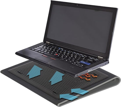 Targus 17 Inch Dual Fan Lap Chill Mat - Soft Neoprene Laptop Cooling Pad for Heat Protection,Fits Most 17" Laptops and Smaller - USB-A Connected Dual Fans for Heat Dispersion (AWE55US),(Pack of 8)