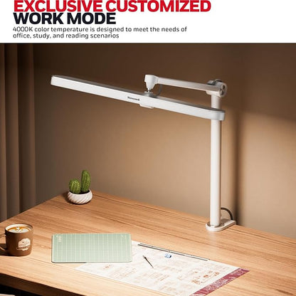 Honeywell LED Desk Lamp with Clamp - 05B02 Touch Control Sunturalux Natural Light Clip On Desk Light 4000K 1300LM Dimmable Eye Caring Table Lamp Full Metal Desk Lamps for Home Office