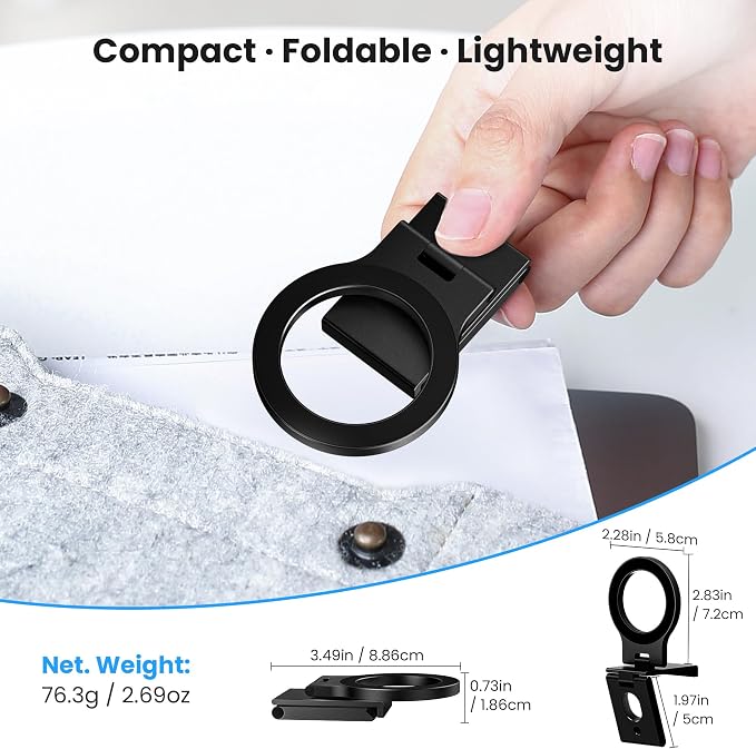 Itramax Continuity Camera Mount for iMac&Desktop Monitor,Magnetic Phone Webcam Stand,Foldable Phone Webcam Holder for MagSafe iPhone 17 Air Pro Max/17e/16/15/14/13/12/11/XR/XS,Mac,MacBook,Apple TV 4K