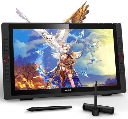 Drawing Tablet with Screen XPPen Artist 22R pro Computer Graphics Tablet 120% sRGB with Battery-Free Stylus Full-Laminated Technology, 21.5 inch Pen Display with 20 Shortcut Keys & 2 Red Dial(Black)