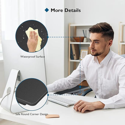 BONTEC Ergonomic Desk Extender Tray, 9.5"x9.1" Table Mount Arm Wrist Rest Shelf, 90°Foldable Elbow Support, Clamp on Computer Arm Rest for Desk, Office & Home Use,Durable Easy to Install,Black pattern