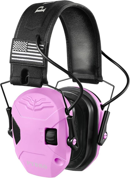 Electronic Shooting Ear Protection w/Gel Pads, 23dB NRR Active Noise Reduction & 3X Amplification Headset for Shooters