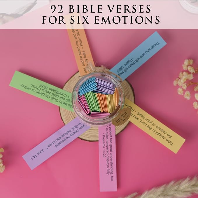 Bible Verse Jar for Cancer Warrior, 92 Scripture Cards for Daily Hope, Strength & Prayer, Christian Cancer Gifts for Women Men, Faith Encouragement Gift for Cancer Patient Survivor