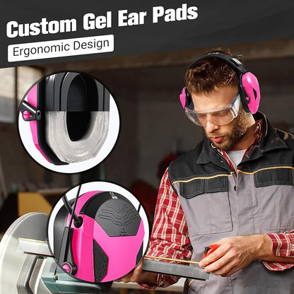Electronic Shooting Ear Protection w/Gel Pads, 23dB NRR Active Noise Reduction & 3X Amplification Headset for Shooters