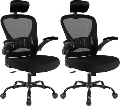 2 Pack Office Chair Ergonomic Desk Chair Comfort Adjustable Height with Wheels，Lumbar Support Mesh Swivel Computer Home Office Chair,Conference Room Chairs