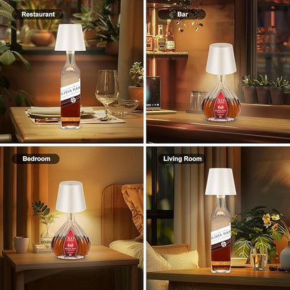 2026 New Wireless Bottle Lamp,LED Bottle Lights for Liquor & Wine Bottles,Bottle Light with Dimmable(White,2pcs)