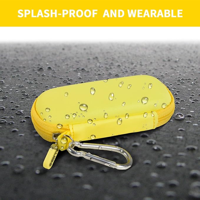 USB Flash Drive Case, SD Card Holder Compatible with Thumb Drive, Memory Cards, SDXC SDHC Storage Bag, Electronic Accessories Organizer for SanDisk for Samsung for Inland (Yellow)
