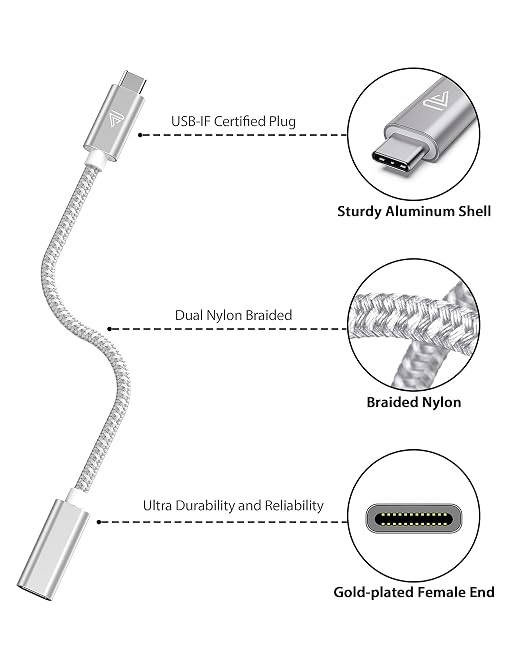 Faracent USB C Extension Cable (20Gbps/240W/3.3Ft), USB 3.2 Type C 3.1 Male to Female Extension Charging & Sync for iPhone 16 15 Pixel PSVR2 MacBook Air Pro/New iPad Dell XPS Surface Book Silver