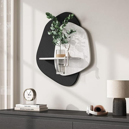 Troartos 3D Black and White Abstract Wall Art Decor, Modern Minimalist Textured Artwork for Walls with Vase, Sandstone Paintings Wall Decor for Living Room, Dining Room, Hallway, Bedroom, Office