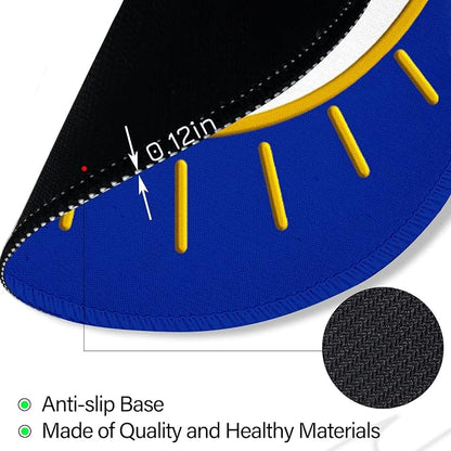 Evil Eye Lucky Round Mouse Pad, Small Mouse Pad with Non-Slip Rubber Base, Stitched Edge Mousepad for Desk Wireless Mouse, Gaming Mouse Mat for Computer Laptop Home Office Women Men, 8.6 x 8.6 Inch