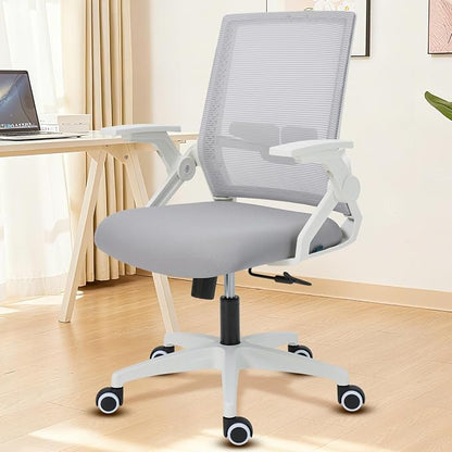 Office Chair Ergonomic Desk Chair, 400lbs Home Mesh Office Desk Chairs with Wheels, Comfortable Gaming Chair, High Back Office Copmuter Chair for Long Hours(White)
