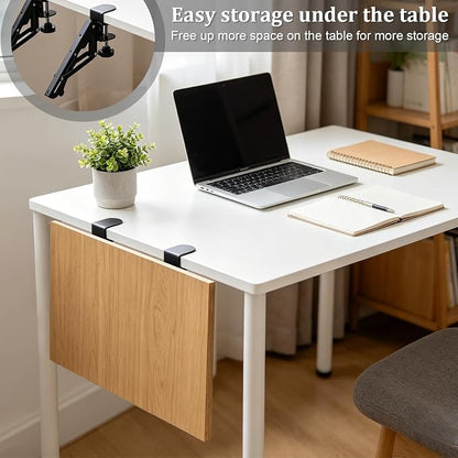 2set Under Desk Keyboard Trays Support Bracket Adjustable Desktop Extension Board Stand Clamp on Keyboard Holder Arm Rest Tray Extension Plate Support Rack for Desk (NO Tray)