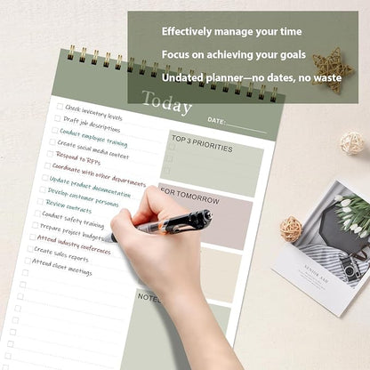 Weekly To Do List Notepad, Undated Planner with 52 Sheets (6.5''x8.9''), Desk Weekly Planner for Women & Man, Home School & Work