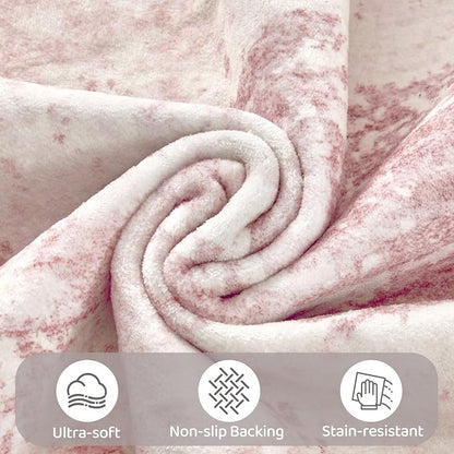 UERMEI 6x9 Area Rug Living Room Rugs - Washable Neutral Modern Abstract Soft Thin Large Rug Indoor Floor No Slip Rug Carpet for Bedroom Under Dining Table Home Office Decor - Pink