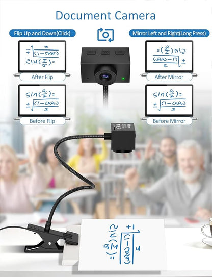 Webcam for PC, Streaming Camera, Web Camera for Desktop/Laptop Computer Webcam with Microphone, Plug and Play USB Web Cam with Bracket, Manual Focus, for Live Streaming, Video Calls (Black, 1080P)