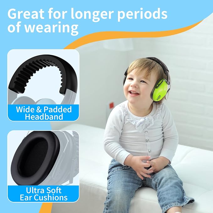 Protection Ear Muffs, Noise Reduction Safety Ear Muffs Shooting Earmuff NRR 20 dB Ear Defenders for Adults and Kids