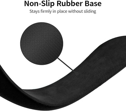 Bloss 2 Black Wrist Rest for Mouse & Keyboard, Ergonomic Wrist Support | Soft Memory Foam, Rubber Non-Slip, Wrist Rest for Mouse, Breathable, 1.2" Thick