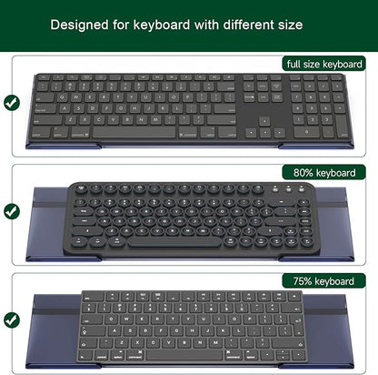 Computer Keyboard Stand Holder - Ergonomic Acrylic Keyboard Stand for Desktop Comfortable Keyboard Tray Riser with Silicone Anti-Slip Strip for Home School Office Desk Accessory, Black