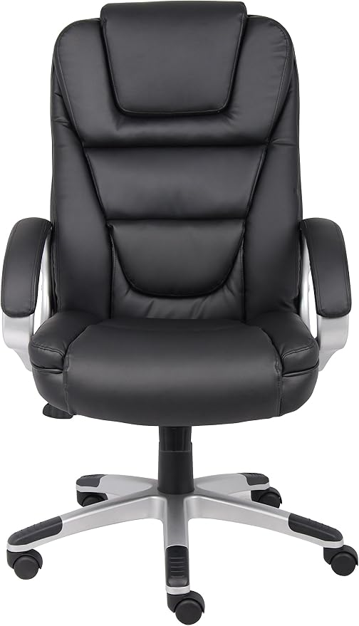 Boss Black No Tools Required Executive Leather Chair