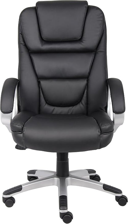 Boss Black No Tools Required Executive Leather Chair