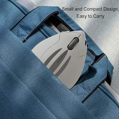 CHUYI Hamster Shape Wireless Silent Mouse Cartoon and Cute Portable Animal Optical Cordless Mice for Travel Library Computer Laptop School Kids Children Gift (Grey)