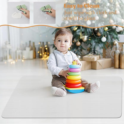 KMAT Office Chair Mat,Easy Glide Hard Wood Tile Floor Mats, Clear Desk Chair Mat for Home Office Rolling Chair,Heavy Duty Floor Protector -Anti-Slip-35 x55 Rectangular