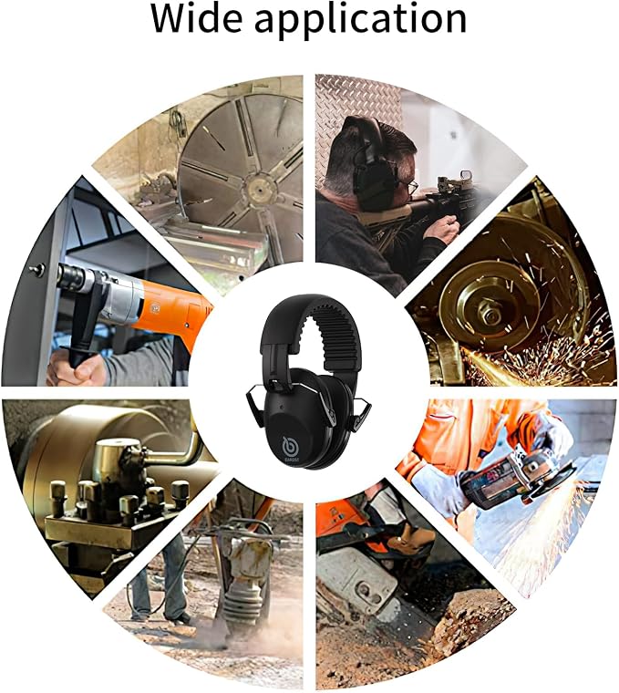 Protection Ear Muffs, Noise Reduction Safety Ear Muffs Shooting Earmuff NRR 20 dB Ear Defenders for Adults and Kids