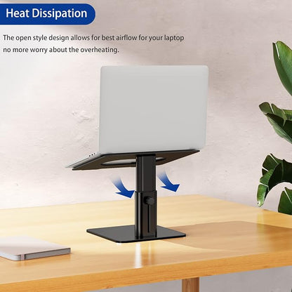 BESIGN LSX6N Laptop Stand, Ergonomic Adjustable Notebook Riser, Computer Holder, Laptop Mount Compatible with 10-15.6" Laptops, Black