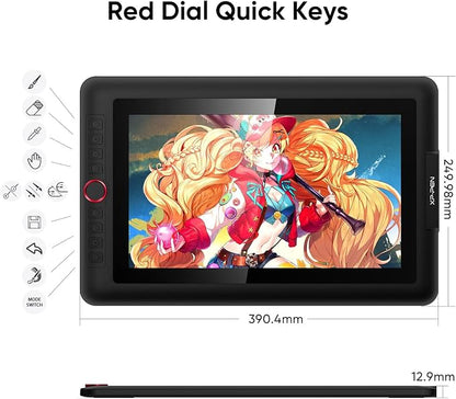 XPPen Drawing Tablet with Screen Full-Laminated Graphics Drawing Monitor Artist13.3 Pro Graphics Tablet with Adjustable Stand and 8 Shortcut Keys (16384 Levels Pen Pressure, 123% sRGB)