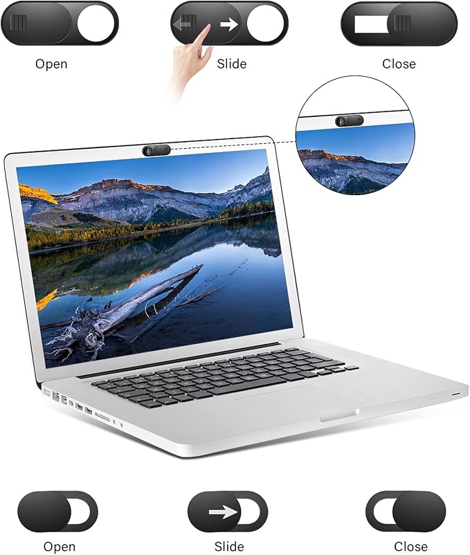 ZUCUCUC Webcam Cover, 11 Pack Laptop Camera Cover Slide, Phone Camera Cover, Ultra Thin Webcam Cover Slide Compatible with MacBook, Laptop, iMac, Desktop, PC, iPad, iPhone, Cell Phone