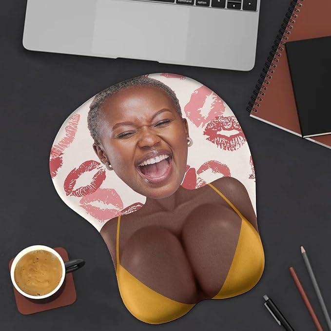 Custom Face Funny & Naughty Personalized Photo 3D Mouse Pad, Custom Face Sexy Body 3D Mouse Pads for Naughty Couple Funny Coworkers Troll, 3D Mouse Pads Adult Jokes Gifts for Couple Coworker Troll