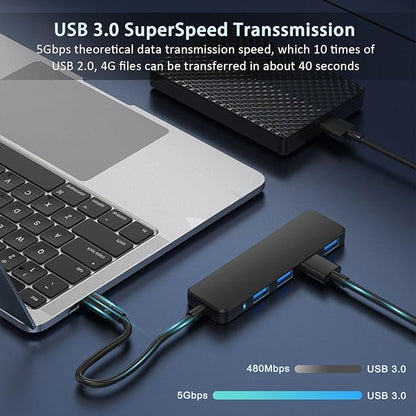 USB Hub 4 Port, VIENON USB 3.0 Hub USB Splitter for Laptop, USB Port Extender USB A Hub for PC, Desktop, Xbox, PS4, Flash Drive, Printer, Keyboard, Mouse, HDD, Plug and Play（Not for Charging）