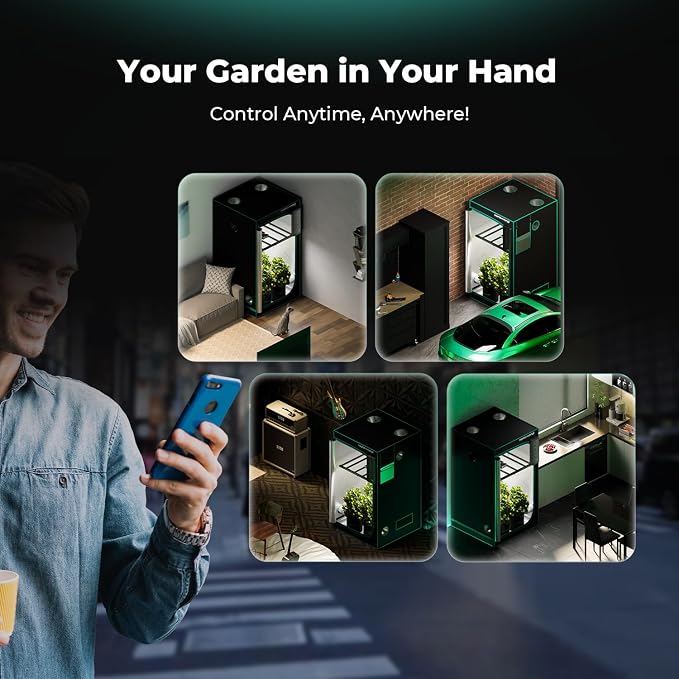 Mars Hydro iHub-Pro, 10AC Power Strip Kit, 10-Outlet All-in-One Smart Grow Room Hub, WiFi Environmental Control for Light, Temperature, Humidity & VPD