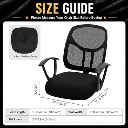 DIVA EN CAMINO DEC Stretchable Desk Office Chair Seat Cushion Covers - Universal Spandex Computer Chair Slipcover - Removable Washable Cushion Protectors for Dogs, Cats, Pets (Purple)