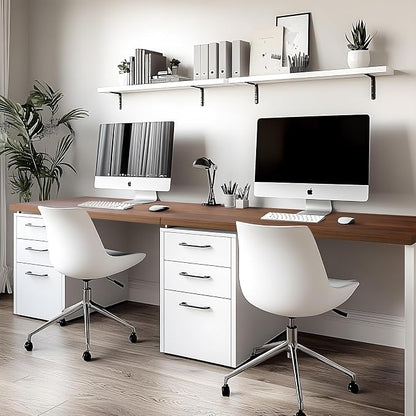 Kaboon Universal Tabletop 23.62" D x 59.1" W, Solid One-Piece Desktop for Sit Stand Desk, Double Desks, L Desk DIY,Wood Countertop Home or Commercial Use 1 inch Thick, Dark Walnut