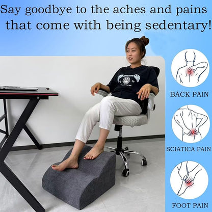 Foot Rest for Under Desk at Work.Multifunctional 3-Tier Foot Stool,with Washable Footrest.for Under Desk,Office Chair Gaming Chair & Sofa,Leg Elevation Pillow,Supports Posture -Dark Grey