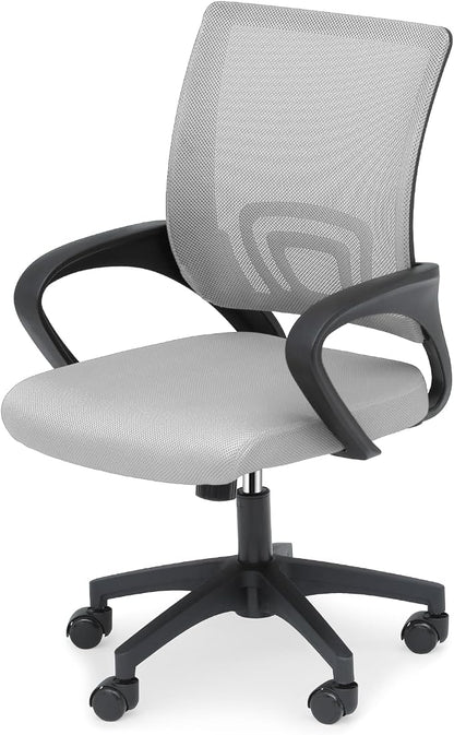 Office Chair Ergonomic - Mesh Desk Chair with Lumbar Support & Wide Seat (300Lbs Capacity) Adjustable Height, Swivel Wheels - for Home Office, Gaming, Bedroom