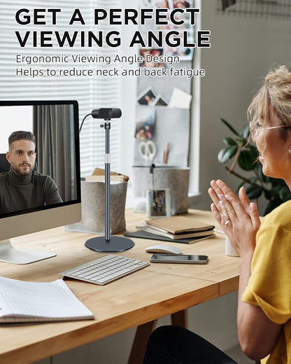 Webcam Stand, Light Stand Tripod with 360° Rotatable Ballhead for DSLR Camera, Ring Light, Webcam, Desktop Tripod for Video Recording, Shooting, Game Streaming, YouTube