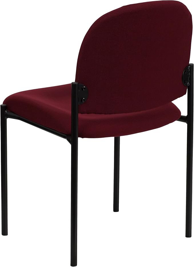 Flash Furniture Tania Comfort Burgundy Fabric Stackable Steel Side Reception Chair