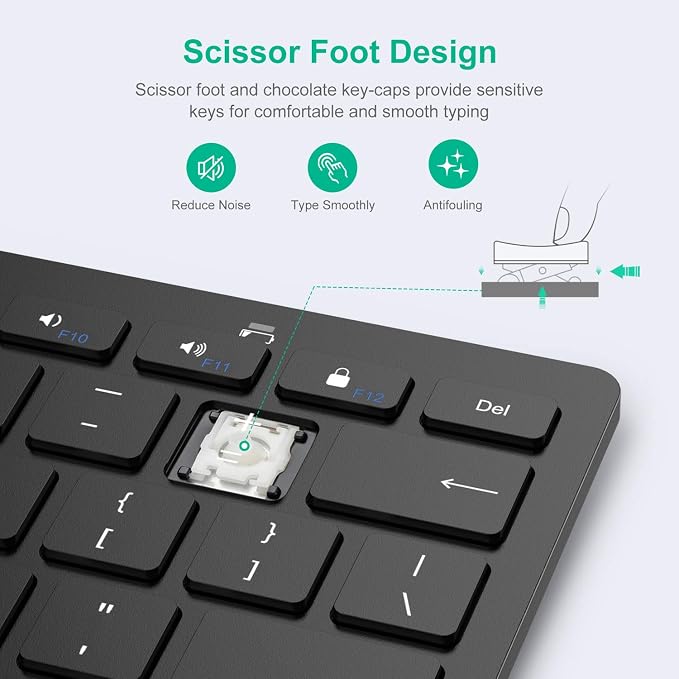 SPARIN Bluetooth Keyboard for Samsung Galaxy Tab A11+/A9 Plus/S11/S10 FE/S10+/S6 Lite and Other Android Tablet, Wireless Keyboard for Samsung Models/Windows/PC/Phone, Lightweight, Ultra-Slim