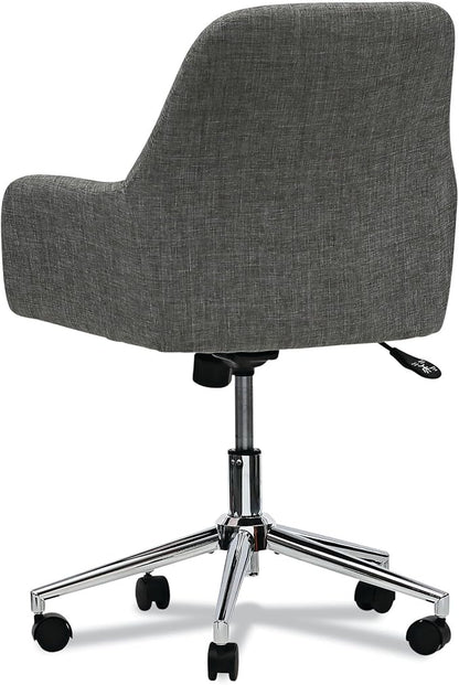 Workspace by Alera Mid-Century Task Chair, Supports Up to 275 lb, 18.9" to 22.24" Seat Height, Gray Seat, Gray Back