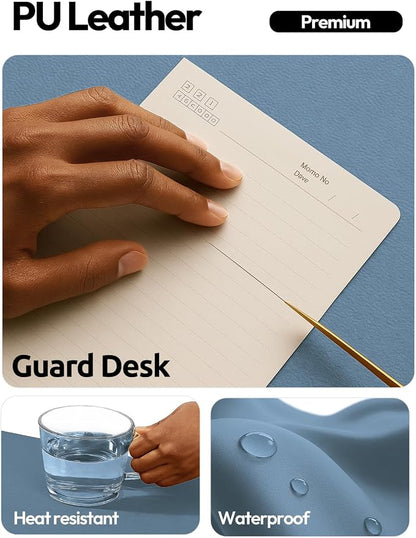 YSAGi Leather Desk Protector, Office Mat, Large Mouse Mat, Non-Slip PU Leather Blotter, Laptop Desk Mat, Waterproof Writing Pad for Office and Home(Blue, 63" x 24")