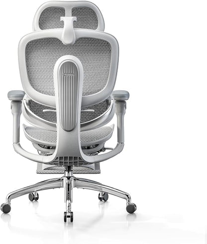 SIHOO Doro C300 Pro V2 Ergonomic Office Chair with Footrest & Full-Body Adaptive Support, 8D Armrests & Breathable Mesh, Comfy High Back Computer Desk Chair for Long Hours, 135° Recline, 2 Packs, GREY