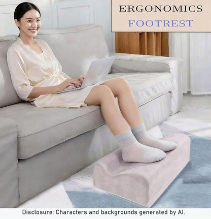 Work Foot Rest Under Desk,Comfort Foot Rest for Couch | Foot Rest For Under Desk at Work,At Soft Ergonomic Footrest, Support Foot Pillow,Heel Chair,Leg Elevation Pillow Light Grey