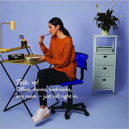 Urban Lifestyle Swivel Mesh Desk Chair, Royal Blue 21D x 21W x 33H in