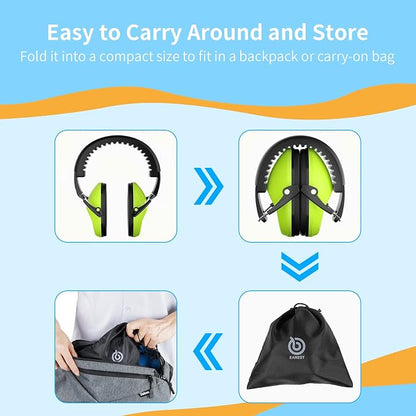 Protection Ear Muffs, Noise Reduction Safety Ear Muffs Shooting Earmuff NRR 20 dB Ear Defenders for Adults and Kids