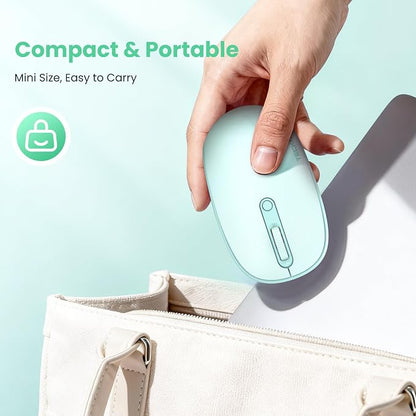 TECKNET Wireless Mouse,Bluetooth Mouse (BT5.3/5.0 & 2.4G) with USB Receiver Silent Optical Computer Mice，Wide Compatibility