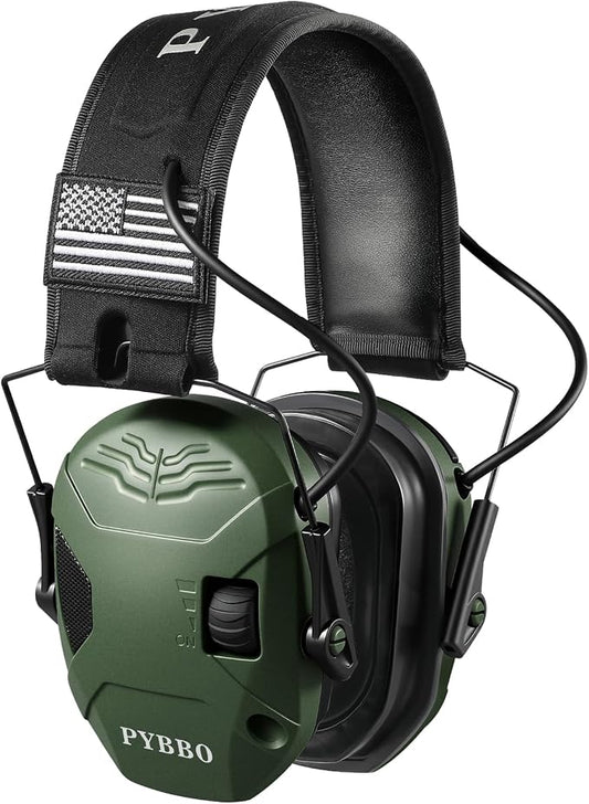 Electronic Shooting Ear Protection w/Gel Pads, 23dB NRR Active Noise Reduction & 3X Amplification Headset for Shooters